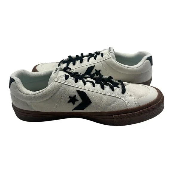 Converse Sport Casual Ox Shoes Men's Size 10 White‎ Black Low Sneakers A13787C - Picture 7 of 10